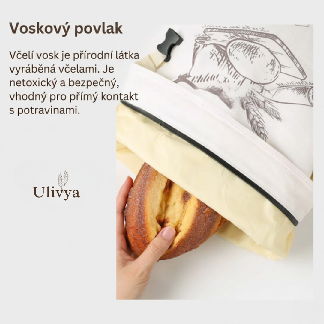 Bio sáček na chléb s včelím voskem – 100% bavlna