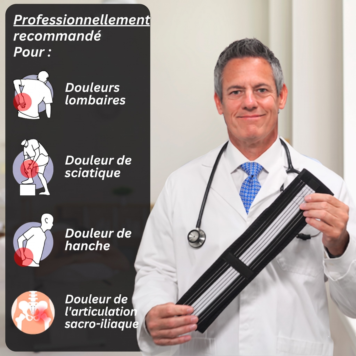 Ulivya Belt - soutien pour la sciatique et les douleurs lombaires