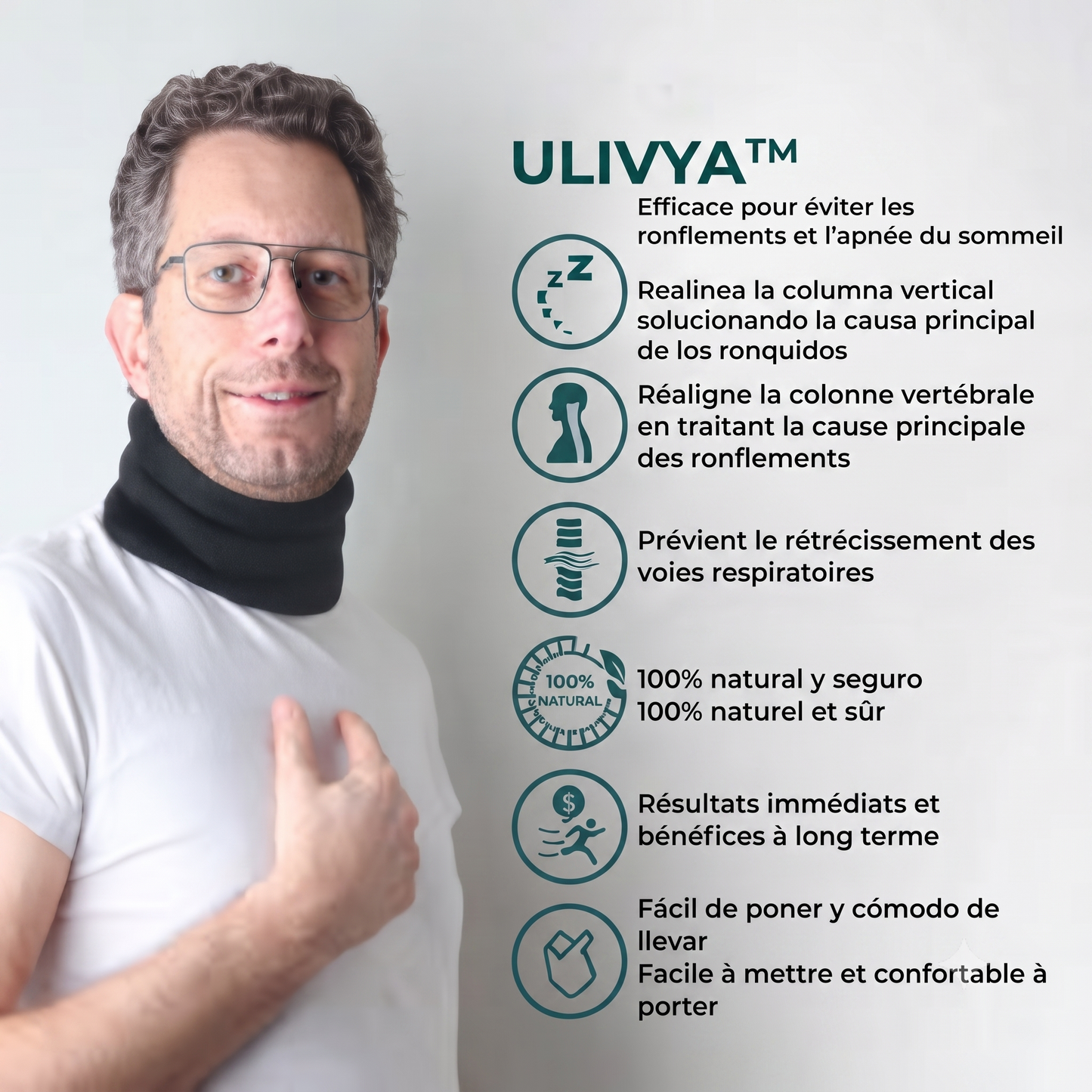 Collier cervical anti-ronflement Ulivya®